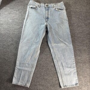 Levis 550 Jeans Mens 38x30 Blue Light Wash Relaxed Fit Tapered Leg Denim Casual
